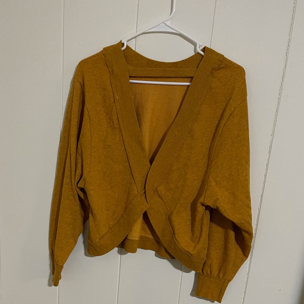 Anthropologie Mustard Yellow Sweater Top Size: XS